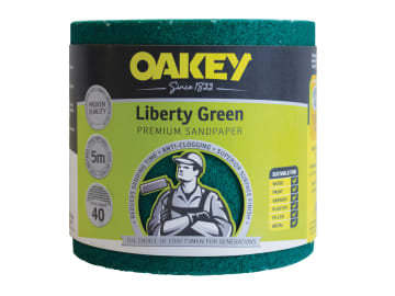 Liberty Green Sanding Roll 115mm x 5m Extra Coarse 40G                          
