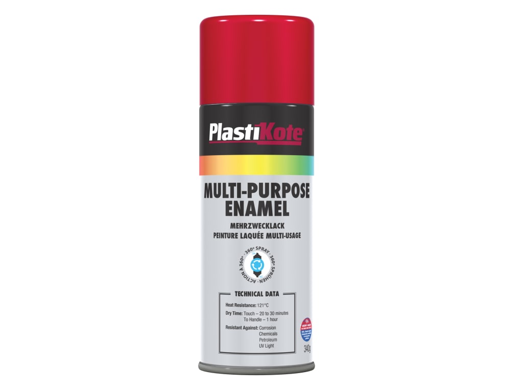 Multi Purpose Enamel Spray Paint Gloss Red 400ml                                