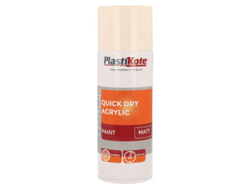 Trade Quick Dry Acrylic Spray Paint Matt Magnolia 400ml                         