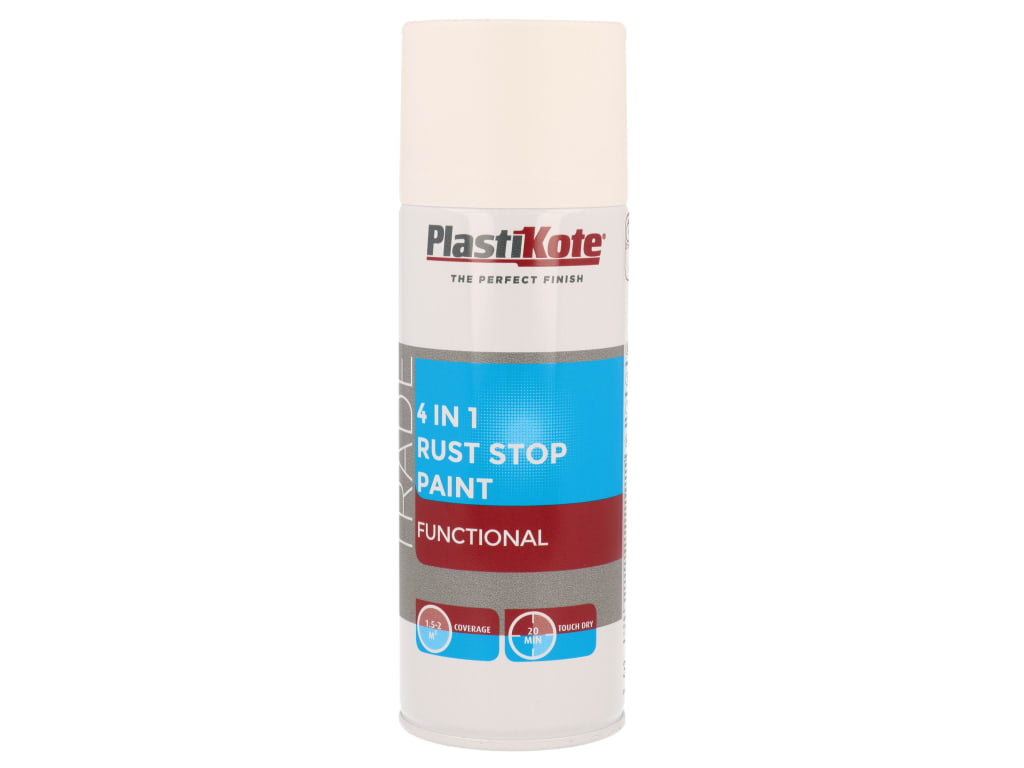 Trade 4-in-1 Rust Stop Spray Paint White 400ml                                  
