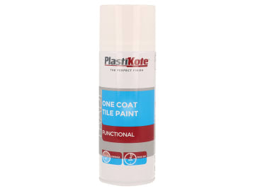 Trade One Coat Spray Tile Paint Gloss White 400ml                               