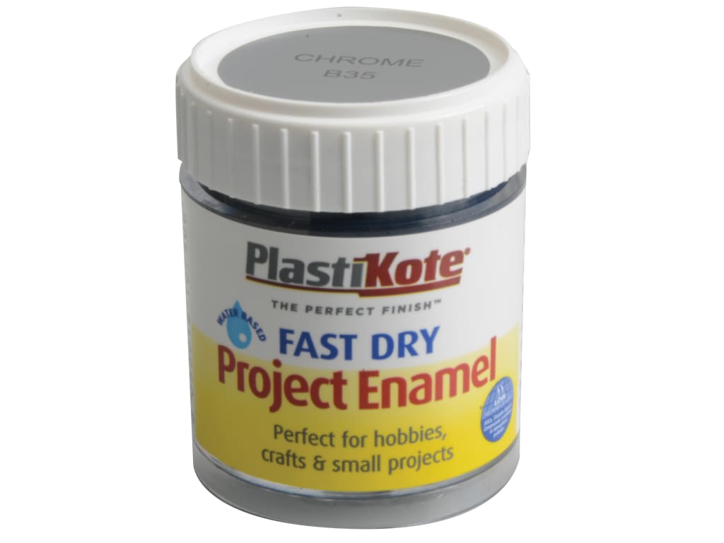 Fast Dry Enamel Paint B35 Bottle Chrome 59ml                                    