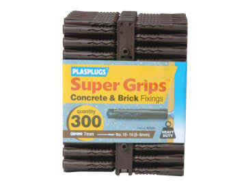 BP 539 Solid Wall Super Grips™ Fixings Brown (300)                              