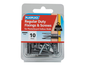 Regular-Duty Fixings & Screws Pack of 10                                        