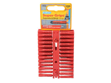 SRP 502 Solid Wall Super Grips™ Fixings Red (100)                               