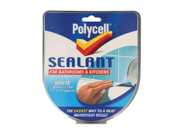 Sealant Strip Kitchen / Bathroom White 41mm                                     
