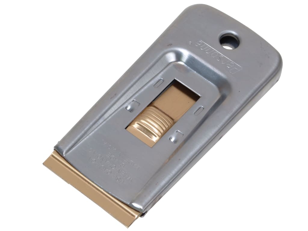 Deluxe Metal Retractable Window Scraper + 5 Blades (Carded)                     