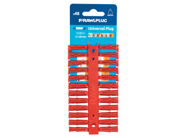 Red UNO® Plugs 6 x 28mm (Card 48)                                               