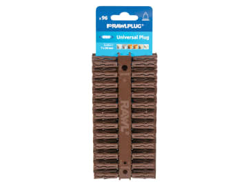 Brown UNO® Plugs 7 x 30mm (Card 96)                                             