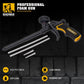 Roughneck professional foam gun with features highlighted on a black background