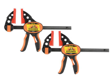 One-Handed Bar Clamp & Spreader 152mm (6in) Twin Pack                           