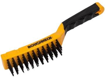 Carbon Steel Wire Brush Soft Grip 300mm (12in) - 4 Row                          