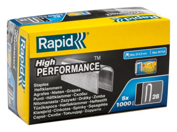 28/10 10mm DP x 5m Galvanised Staples (Box 1000 x 5)                            