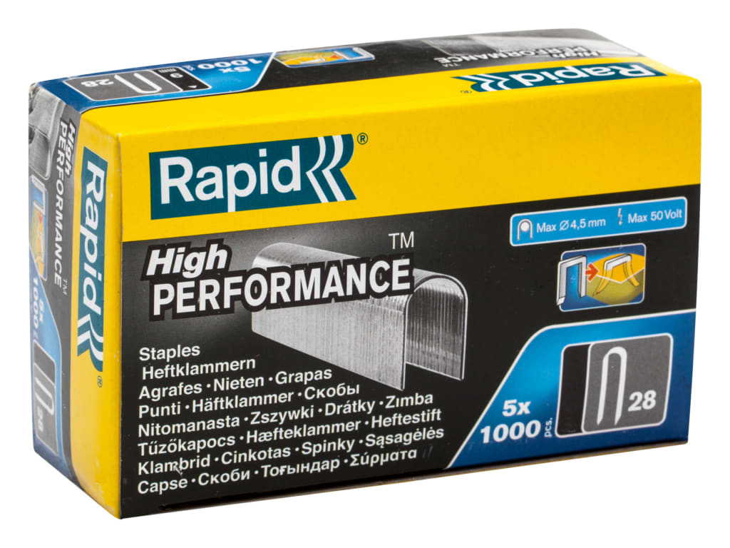 28/10 10mm DP x 5m Galvanised Staples (Box 1000 x 5)                            