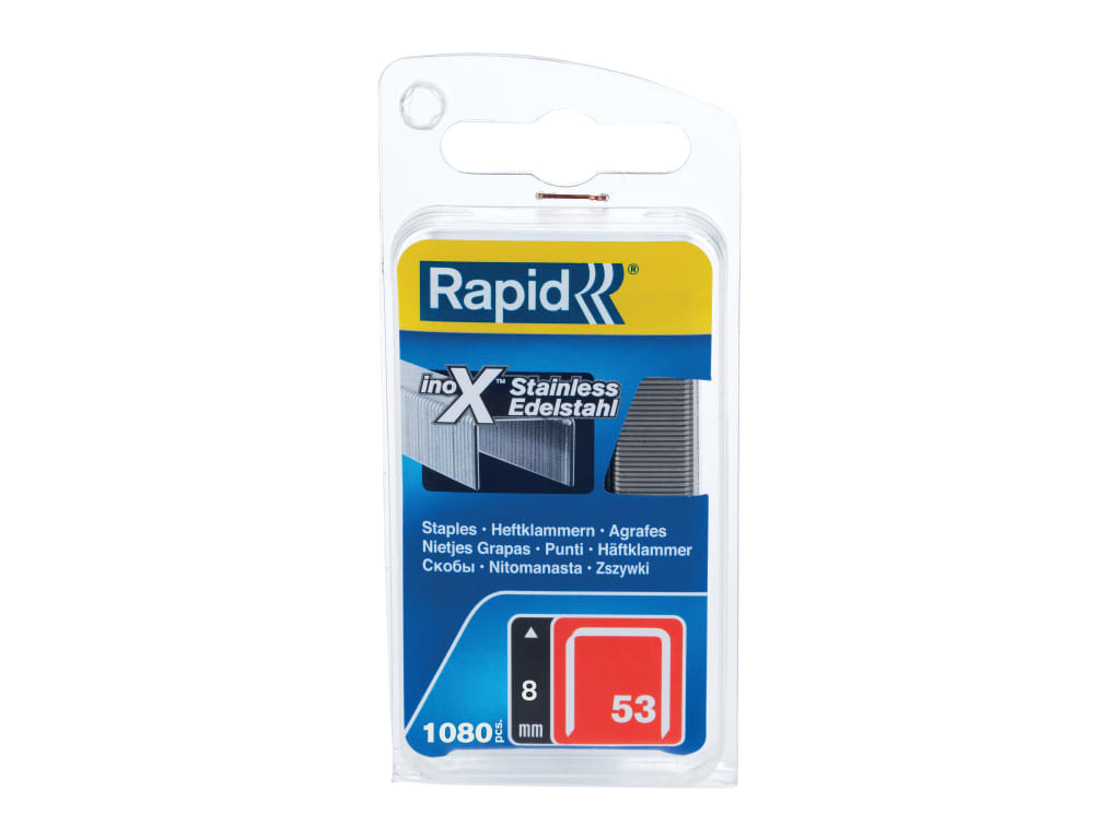 53/8B 8mm Stainless Steel Fine Wire Staples (Box 1080)                          