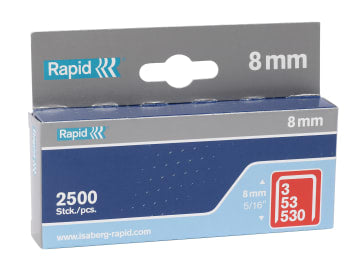53/8B 8mm Galvanised Staples (Box 2500)                                         