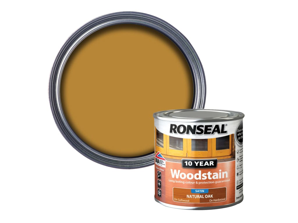10 Year Woodstain Natural Oak 250ml                                             