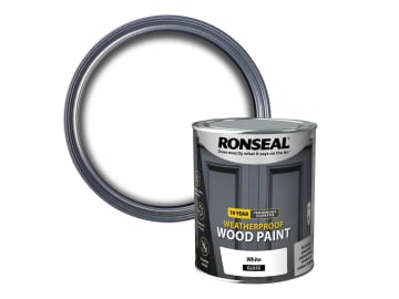 10 Year Weatherproof Wood Paint White Gloss 750ml                               