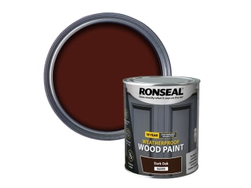 10 Year Weatherproof Wood Paint Dark Oak Gloss 750ml                            