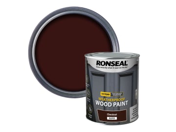 10 Year Weatherproof Wood Paint Chestnut Gloss 750ml                            