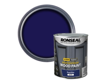 10 Year Weatherproof Wood Paint Royal Blue Gloss 750ml                          