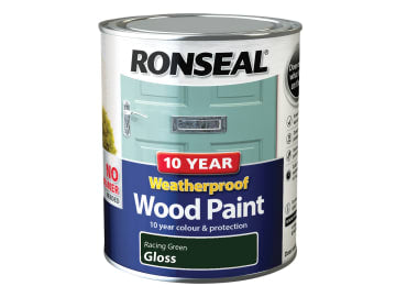 10 Year Weatherproof Wood Paint Racing Green Gloss 750ml                        