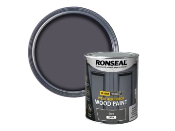 10 Year Weatherproof Wood Paint Grey Satin 750ml                                