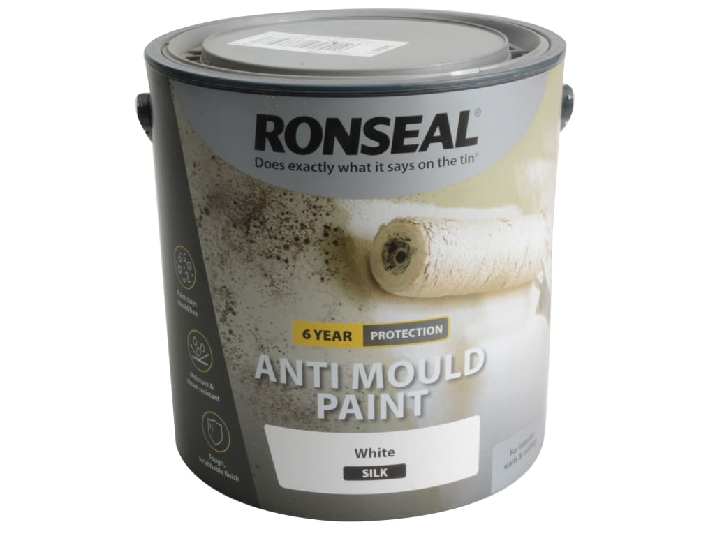 6 Year Anti Mould Paint White Silk 2.5 litre                                    