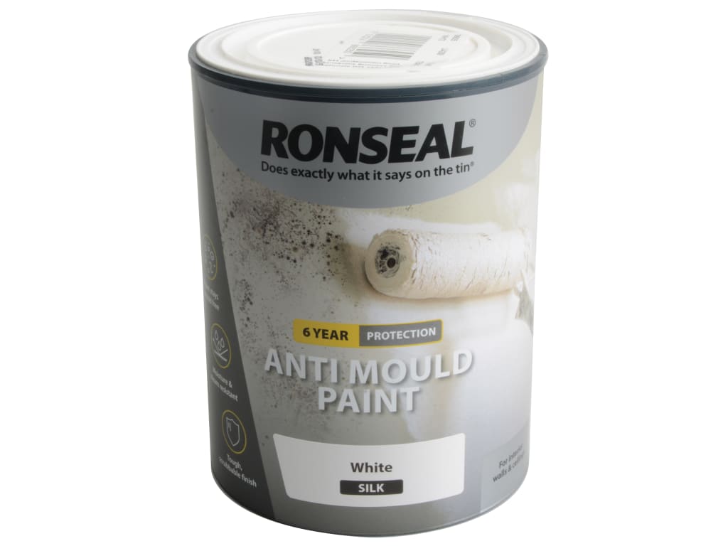 6 Year Anti Mould Paint White Silk 750ml                                        