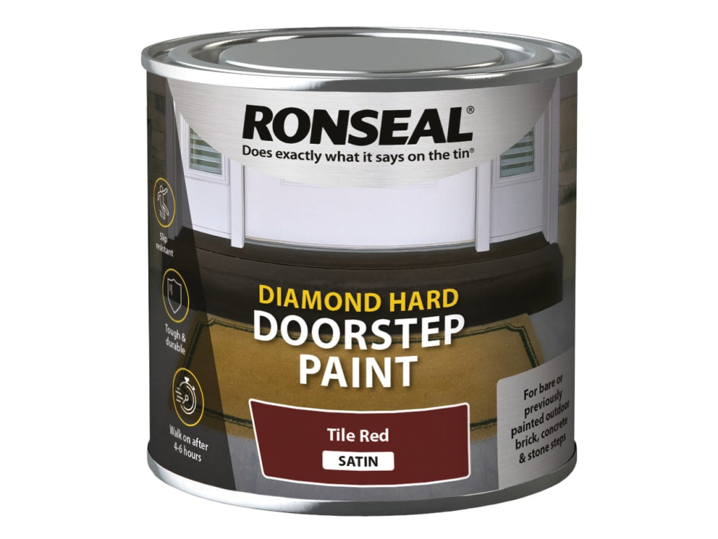 Diamond Hard Doorstep Paint Red 250ml                                           