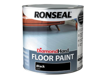 Diamond Hard Floor Paint Satin Black 2.5 litre                                  