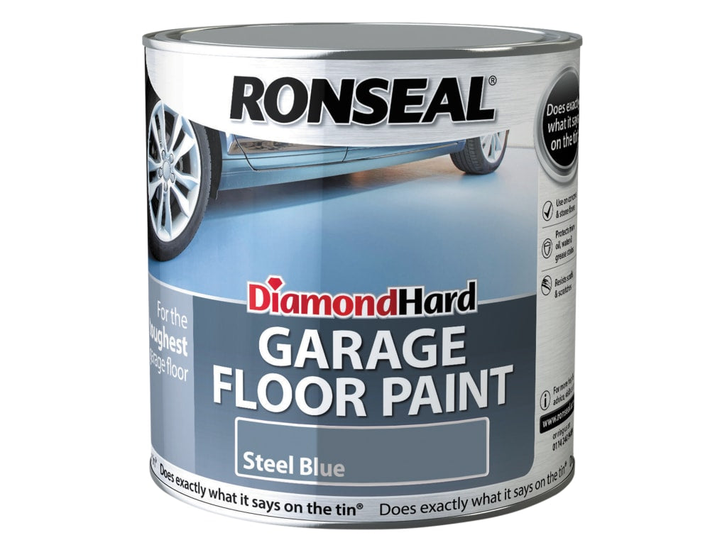 Diamond Hard Garage Floor Paint Steel Blue 2.5 litre                            