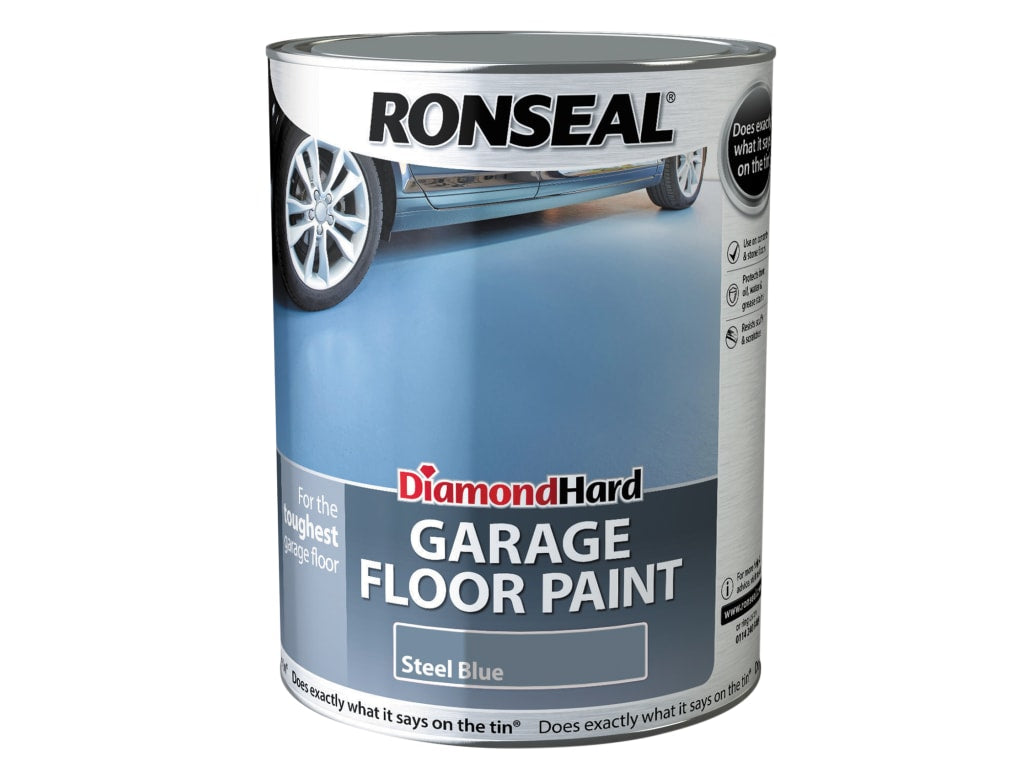 Diamond Hard Garage Floor Paint Steel Blue 5 litre                              