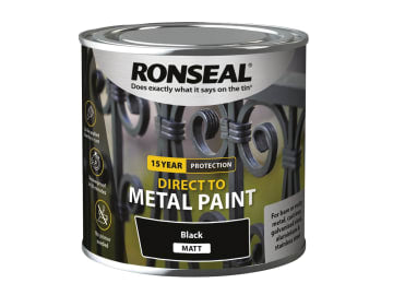 Direct to Metal Paint Black Matt 250ml                                          