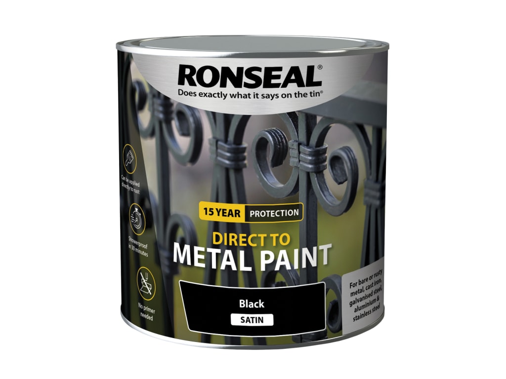 Direct to Metal Paint Black Satin 2.5 litre                                     