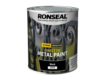 Direct to Metal Paint Black Satin 750ml                                         