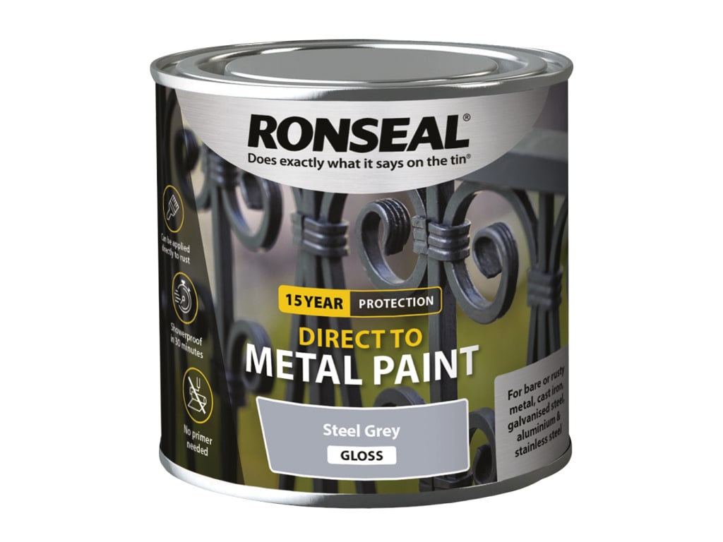 Direct to Metal Paint Steel Grey Gloss 250ml                                    