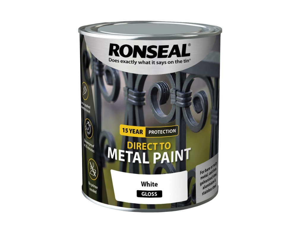 Direct to Metal Paint White Gloss 750ml                                         