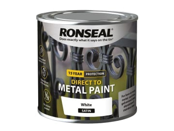 Direct to Metal Paint White Satin 250ml                                         