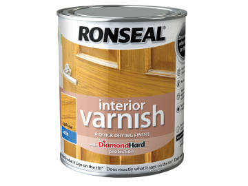 Interior Varnish Quick Dry Satin Light Oak 250ml                                