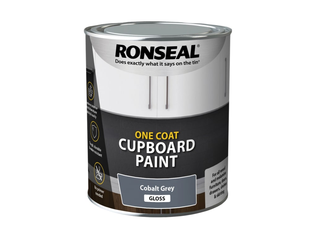 One Coat Cupboard Paint Cobalt Grey Gloss 750ml                                 