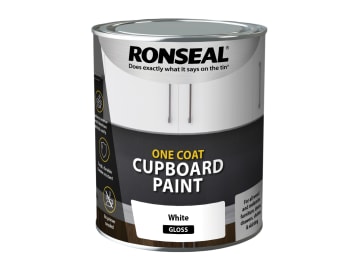 One Coat Cupboard Paint White Gloss 750ml                                       