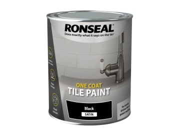 One Coat Tile Paint Black Satin 750ml                                           