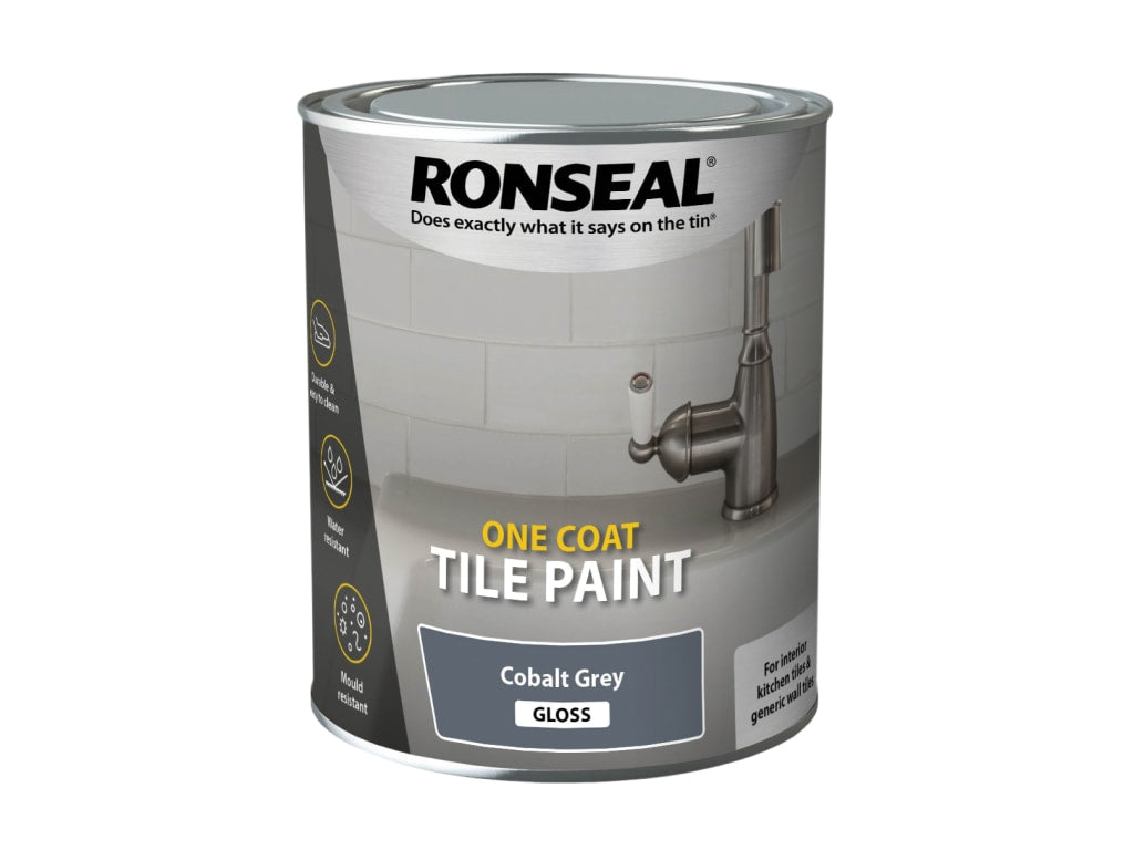 One Coat Tile Paint Cobalt Grey Gloss 750ml                                     