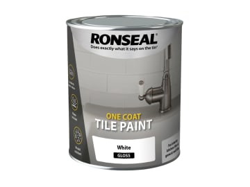 One Coat Tile Paint White Gloss 750ml                                           