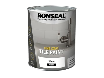 One Coat Tile Paint White Satin 750ml                                           