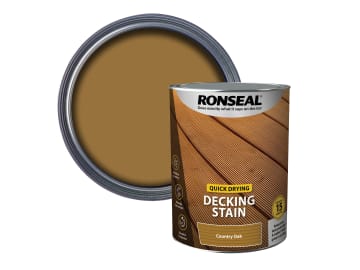Quick Drying Decking Stain Country Oak 5 litre                                  