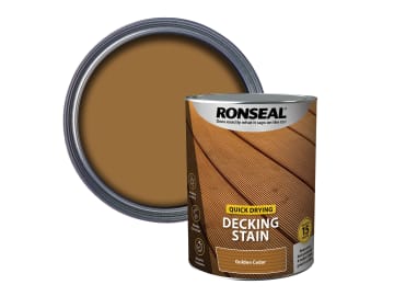 Quick Drying Decking Stain Golden Cedar 5 litre                                 