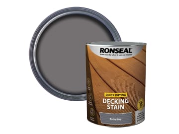 Quick Drying Decking Stain Rocky Grey 5 litre                                   