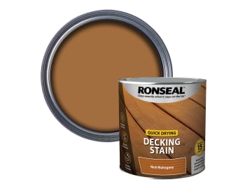Quick Drying Decking Stain Rich Mahogany 2.5 litre                              